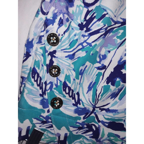 Lilly Pulitzer Sz 0 MARINA Bold Print Elephant Appeal Knit Shorts - Picture 4 of 9